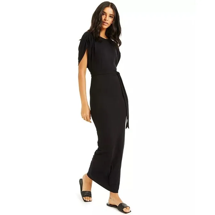 Trendy And Casual INC International Concepts Women's Culpos X Inc Jersey Maxi Dress Black Size Large
