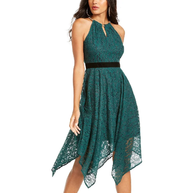Free And Comfortable Thalia Sodi Women's Chain-Neck Lace Dress Dark Green Size Medium Free And Comfortable Thalia Sodi Women's Chain-Neck Lace Dress Dark Green Size Medium