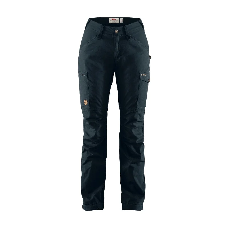 Retro Style Fjallraven Womens Kaipak Curved Trousers Dark Navy