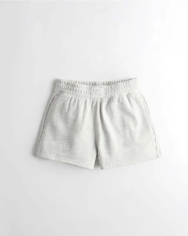 Minimal Classic Grey High-Rise Dad Shorts