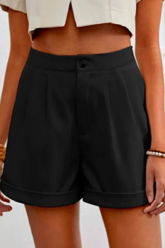 Elegant Series Pleated High Rise Shorts