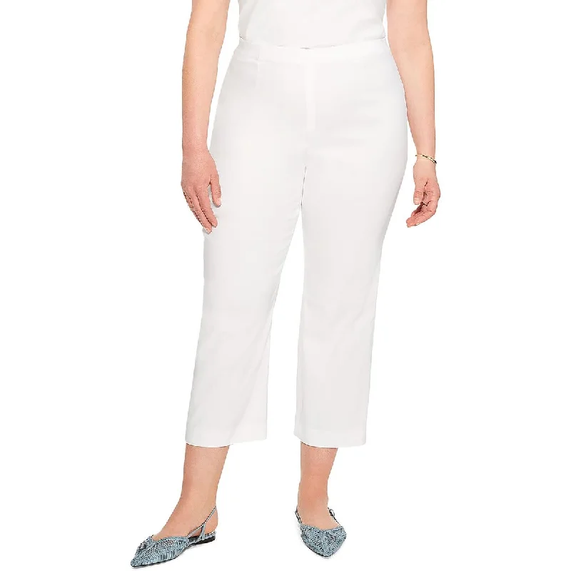 Sports Casual Style Nic + Zoe Womens Plus Wonderstreet Solid Stretch Wide Leg Pants