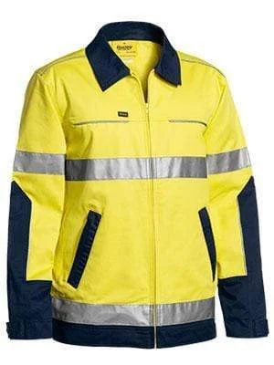 Cozy Look Bisley Workwear 3m Taped Hi Vis Drill Jacket With Liquid Repellent Finish BJ6917T