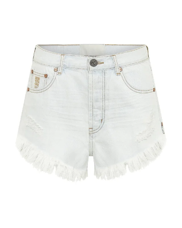 Sexy Fun Outlaws Mid Waist Denim Shorts Bel Air Blue