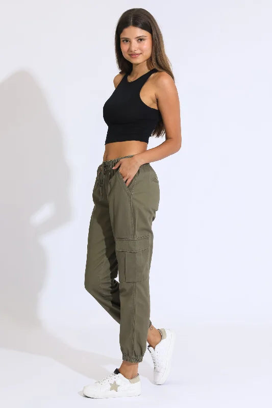 Ultra-lightweight The Twill Cargo Jogger - Sea Kelp