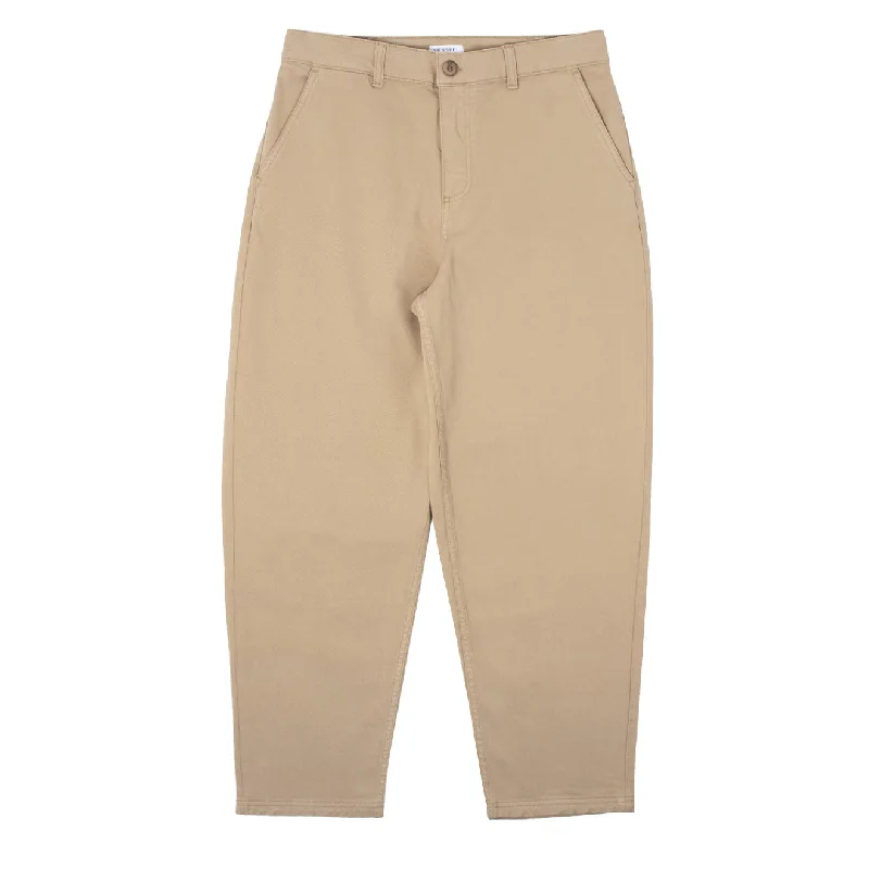 Modern Chic Sunspel Womens Cotton Tapered Trousers Stone
