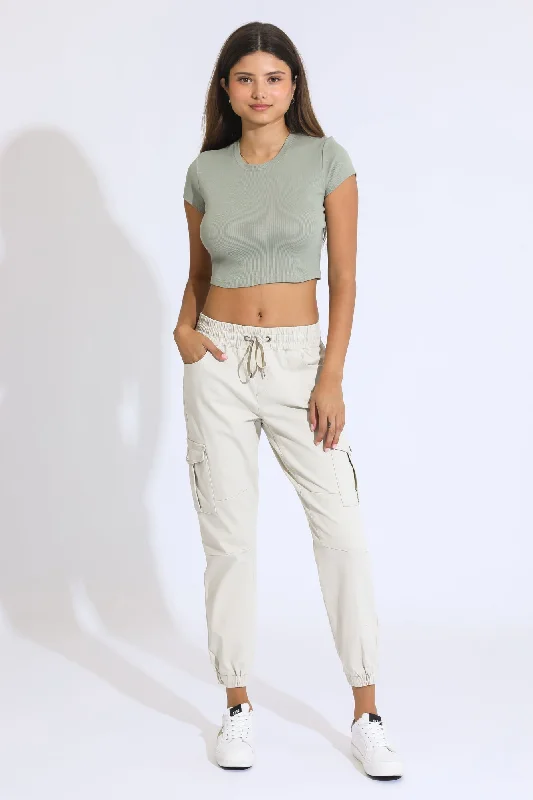 Fashionable sports The Everyday Cargo Moto Jogger - Chalk