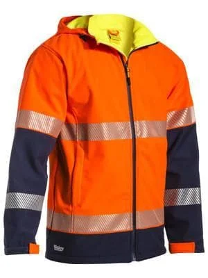 Relaxed Wear Bisley Workwear Taped Hi Vis Ripstop Fleece Jacket (Shower Proof) BJ6934T