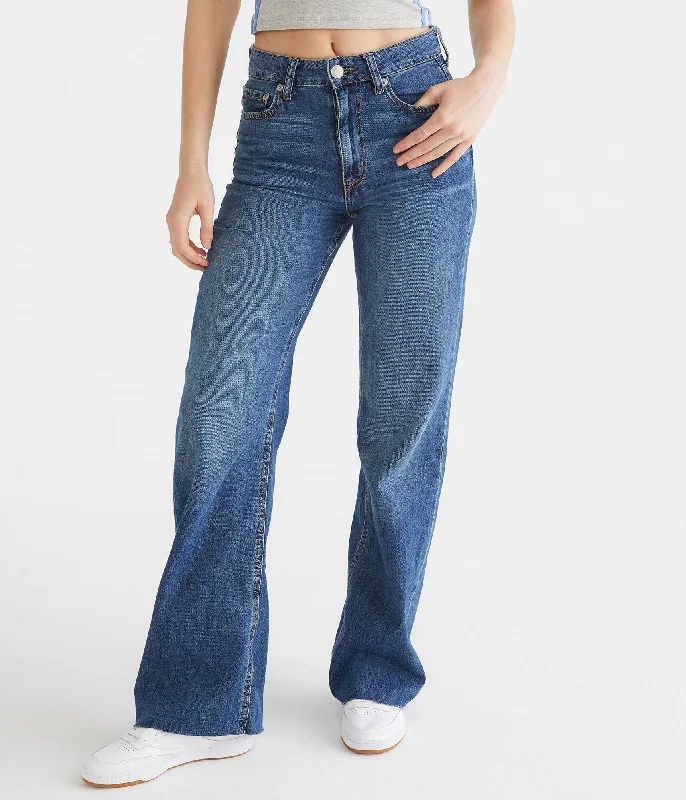 Stylish Ease Aeropostale Women's '90S Super High-Rise Wide Leg Jean***