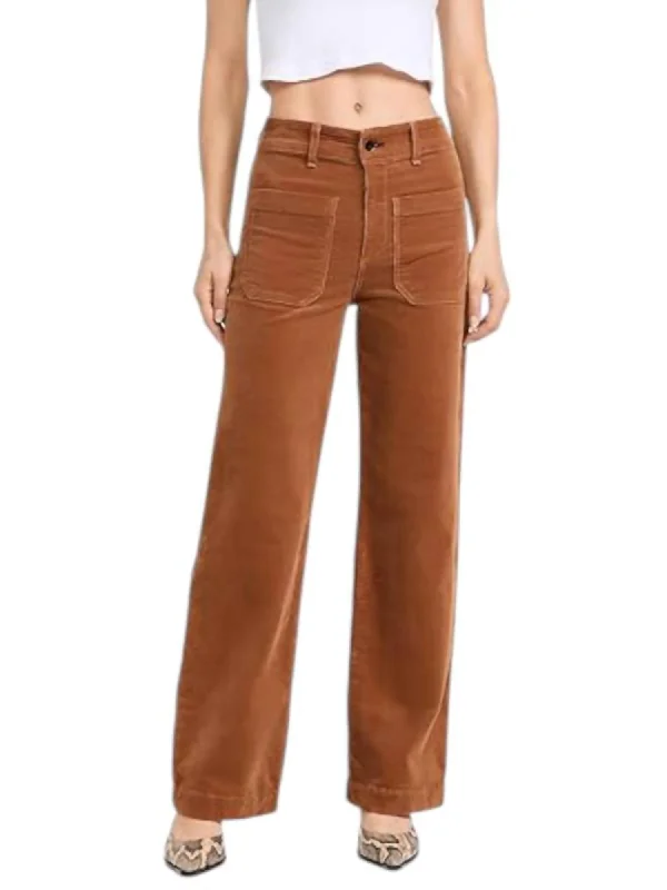 Everyday Comfort Sailor Cord Pants In Caramel