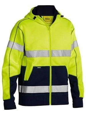 Elegant Comfort Bisley Workwear Taped Hi Vis Fleece Hoodie BK6819T