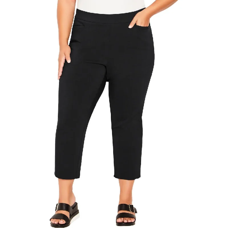 Avant-garde trend Avenue Womens Plus Mid-Rise Straight Leg Cropped Pants