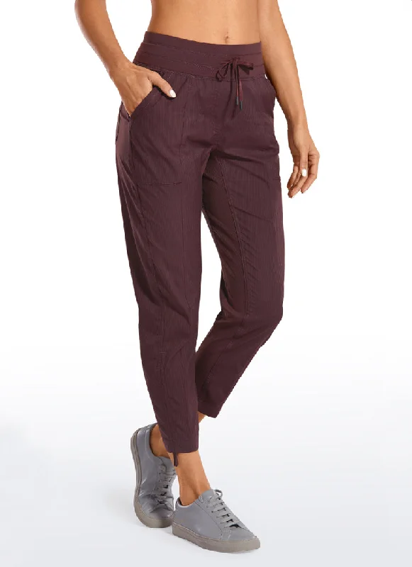 High-quality fabrics Striped Pants with Pockets 25''- Cinched Leg