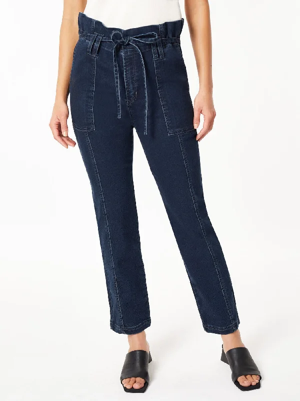 Single item design Paper Bag Waist Denim Trouser