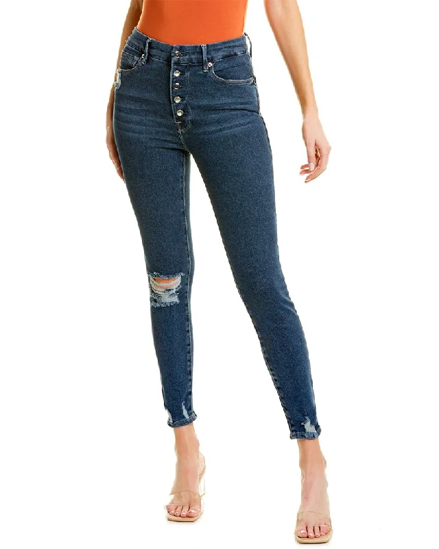 Retro Woolen Jacket GOOD AMERICAN Good Waist Blue Skinny Jean