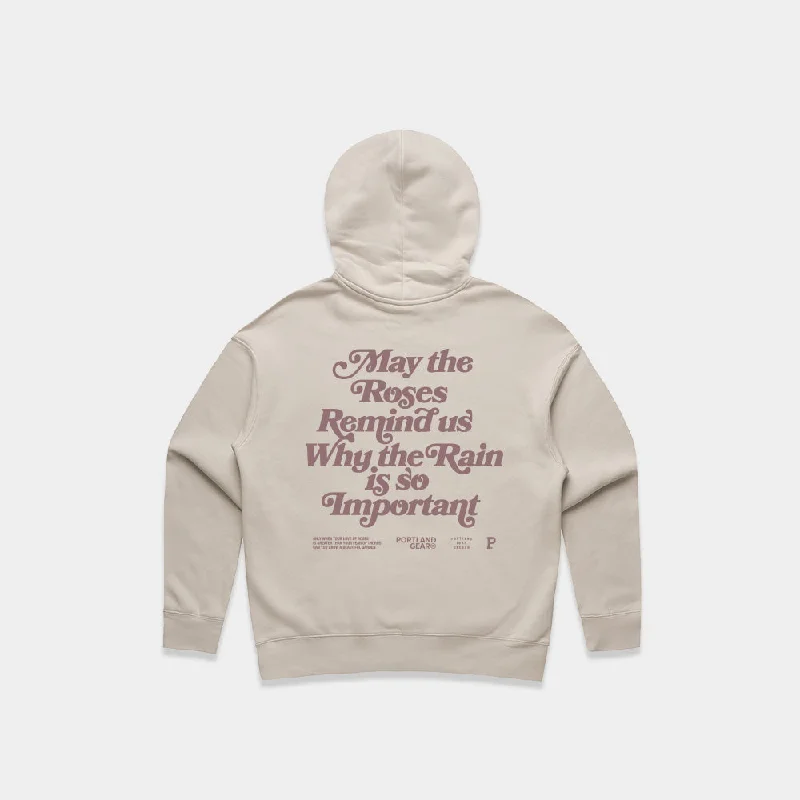 Soft Clothing Women's Sueded Slogan Hoodie - Bone