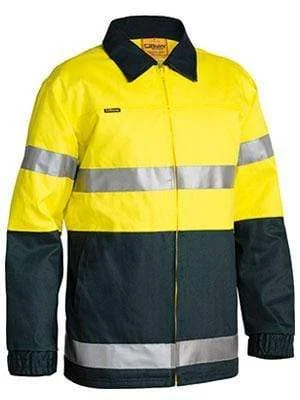 Trendy Comfort Bisley Workwear 3m Taped Hi Vis Drill Jacket BK6710T