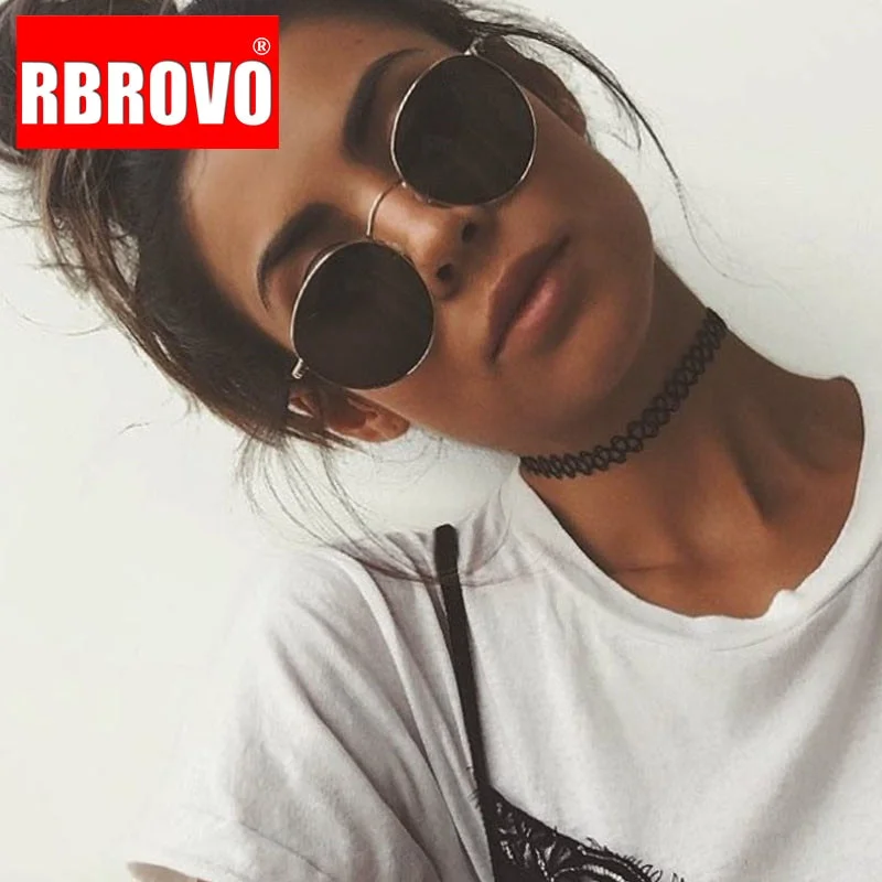Trendy Items RBROVO 2019 Vintage Oval Classic Sunglasses Women/Men  Eyeglasses Street Beat Shopping Mirror Oculos De Sol Gafas UV400