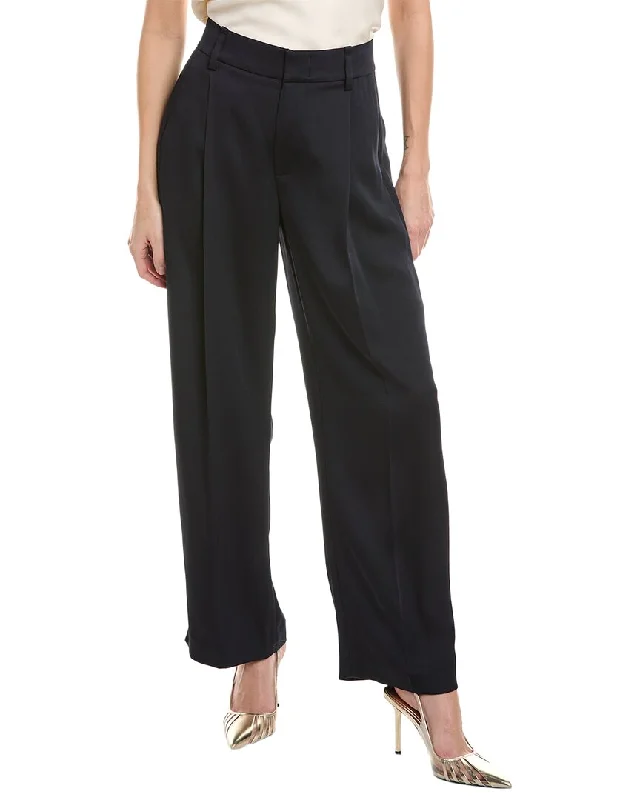 Relaxed Fashion Vince Silk-Blend Pull-On Pant