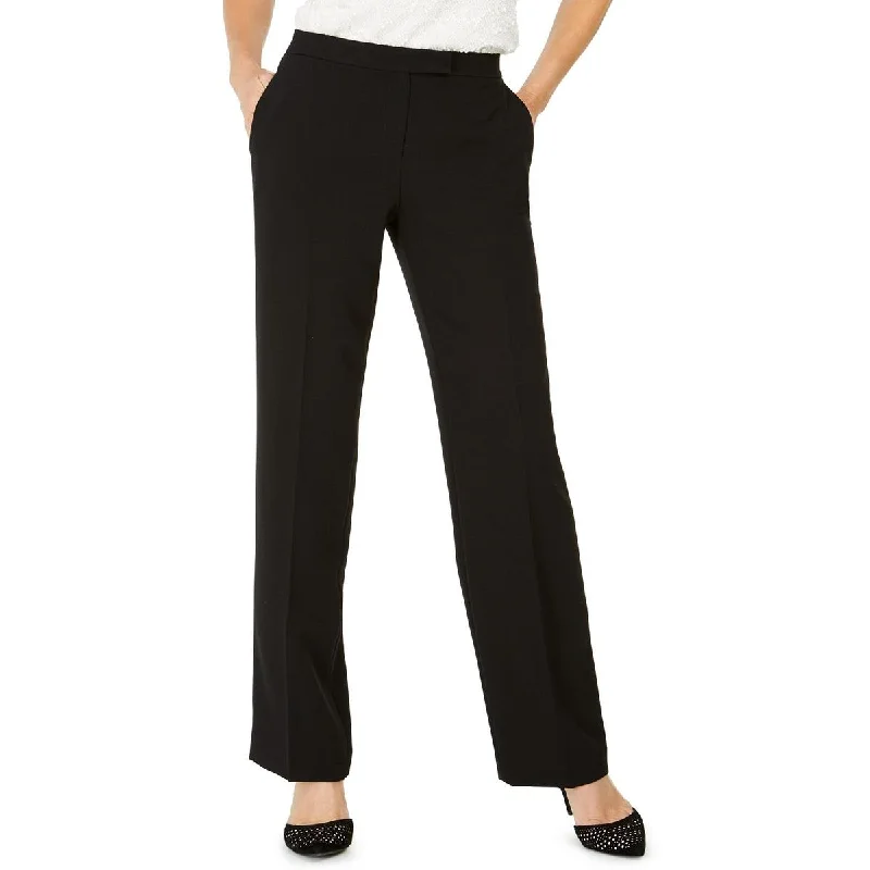 Relaxed Wear Kasper Womens Petites Tab Waist Work Trouser Pants
