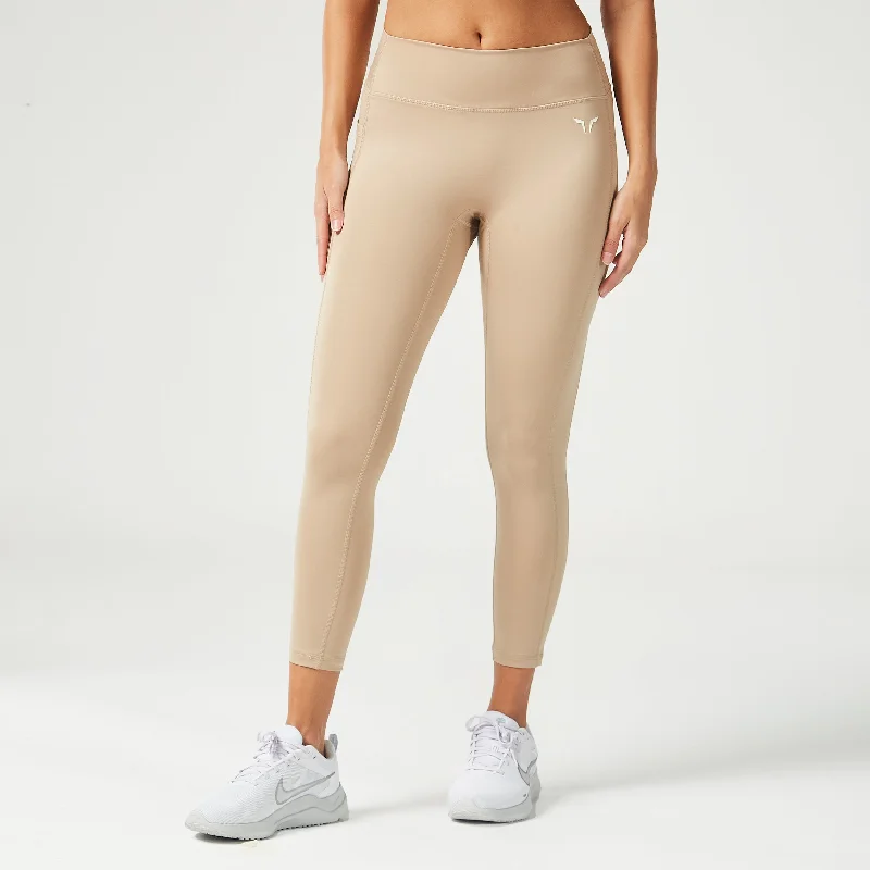 Comfortable Fashion Essential Mid-Rise Leggings 24" - Cobblestone