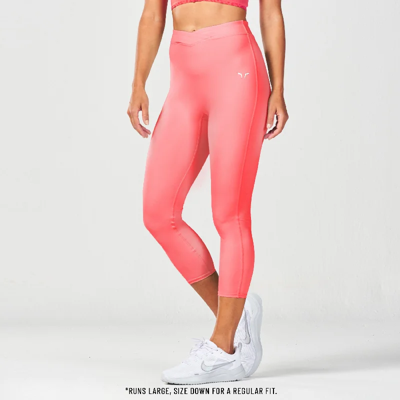 Casual And Versatile Crossover Leggings 24" - Cayenne