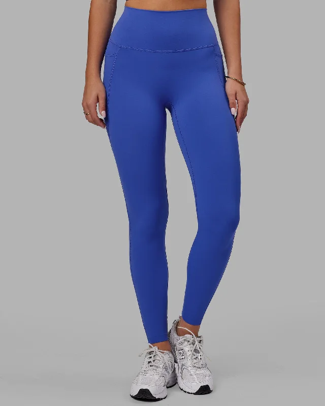 Breathable Style Elixir Full Length Leggings With Pockets - Power Cobalt