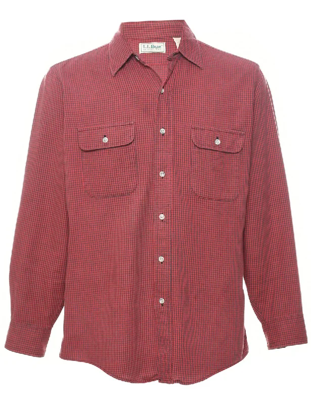 French Style L.L. Bean Checked Shirt - M