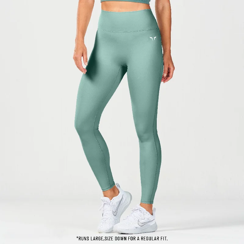 Single-shoulder Neck Design Core Agile ACT Leggings 27" - Dark Forest