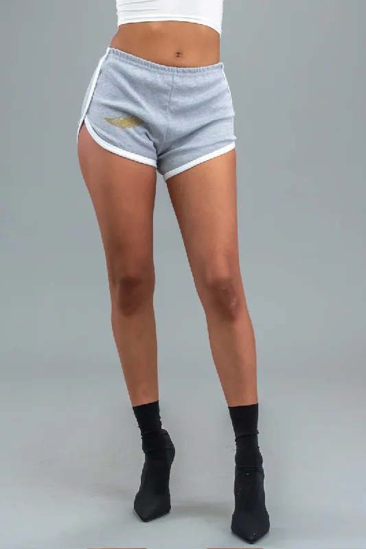 Personalized Series LIGHT GREY N GOLD ANGELS CLUB VARSITY SHORTS