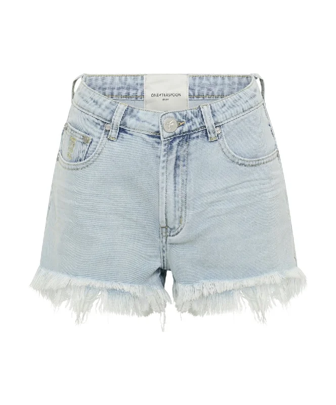 Exquisite Fabrics Bonitas High Waist Denim Shorts Florence
