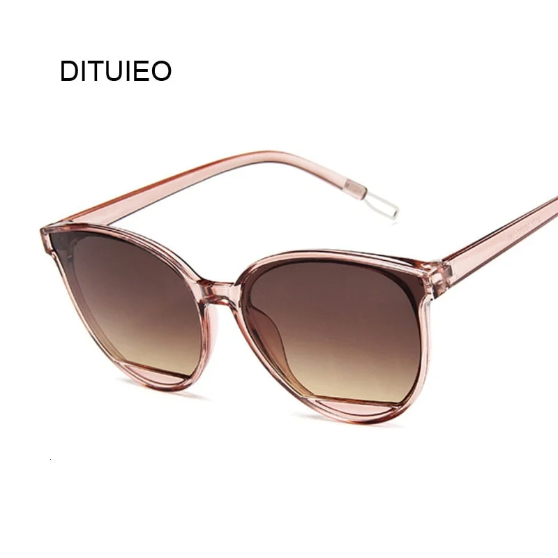 Refreshing Design New Classic Oval Red Women Sunglasses Female Vintage Luxury Plastic Brand Designer Cat Eye Sun Glasses UV400 Fashion