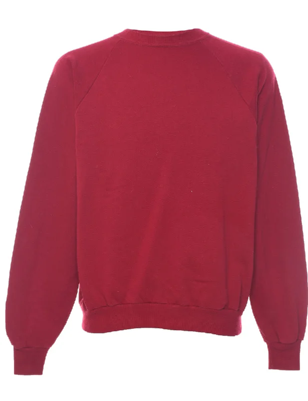 Affordable selection Maroon Plain Sweatshirt - L