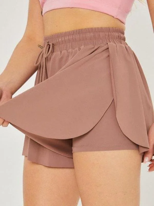 Personalized Clothing Activewear Two In One Drawstring Shorts