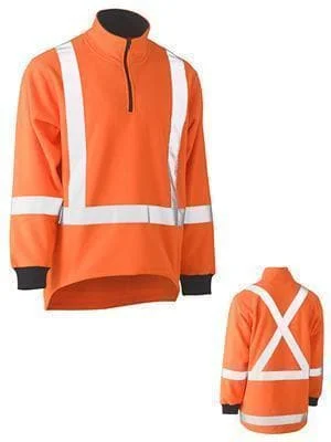 Relaxed Style Bisley Workwear Taped Ttmc-w Hi Vis Polar Fleece Jumper With X Back BK6249XT