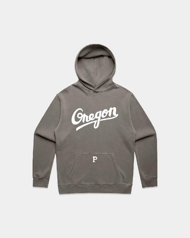 Layered Style Sueded 33rd Hoodie - Grey