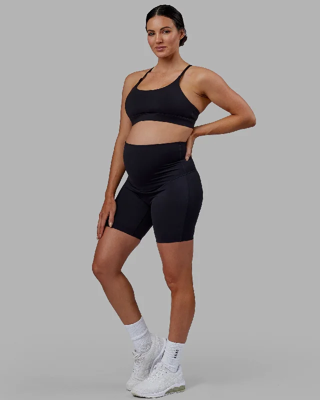 Fresh And Simple Elixir Maternity Mid Shorts - Black