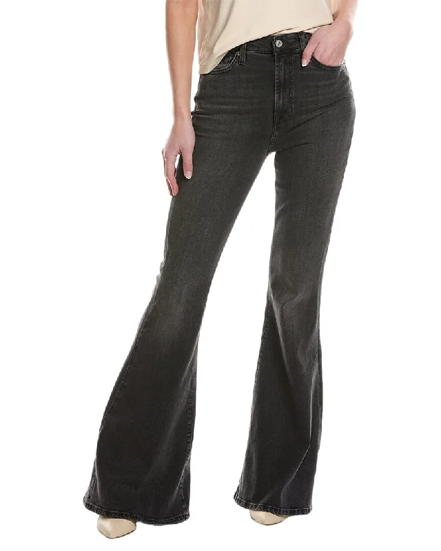 Street Show-off Style 7 For All Mankind Black Megaflare Jean