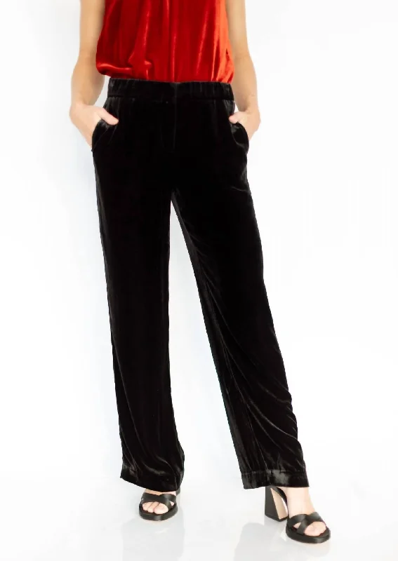 Retro Literary Style Cocktail Pant In Black