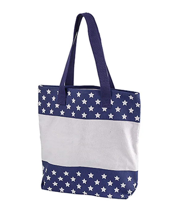 Free and comfortable BE066 - BAGedge 12 oz. Canvas Print Tote Bag | Stars