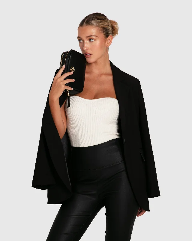 Quality Tailoring Unchained Heart Blazer - Black