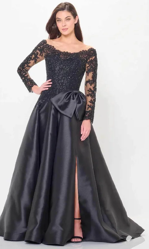 Luxury Style Cameron Blake CB3249 - Long Sleeve Applique Evening Dress