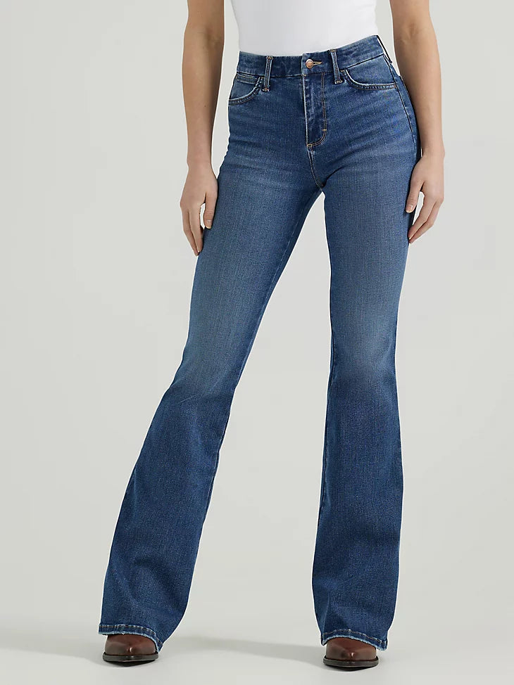 Cool Breeze At Night Wrangler Bespoke Flare High Rise Jean