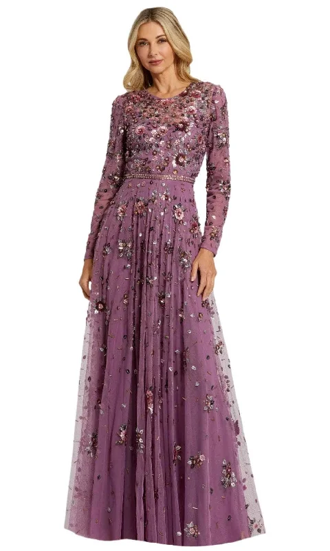 Exclusive Customization Mac Duggal 10063 - Jewel Neck Embellished Evening Dress