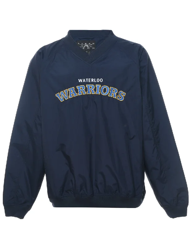 Free And Casual Embroidered Waterloo Warriors Nylon Jersey - L