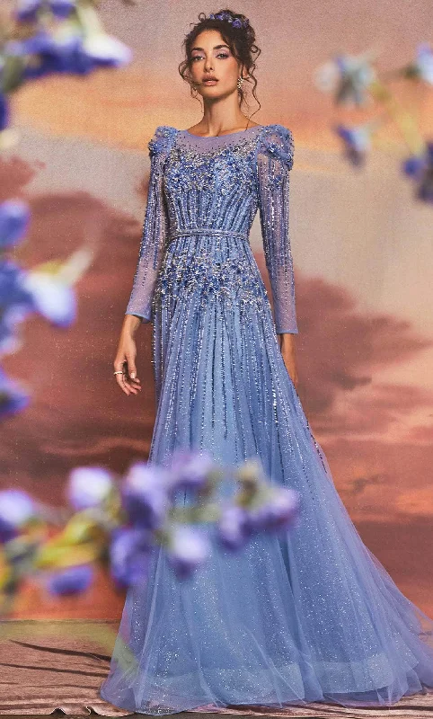 Boutique Recommendation Andrea and Leo A1167 - Highly Embellished Long Sleeved Dress