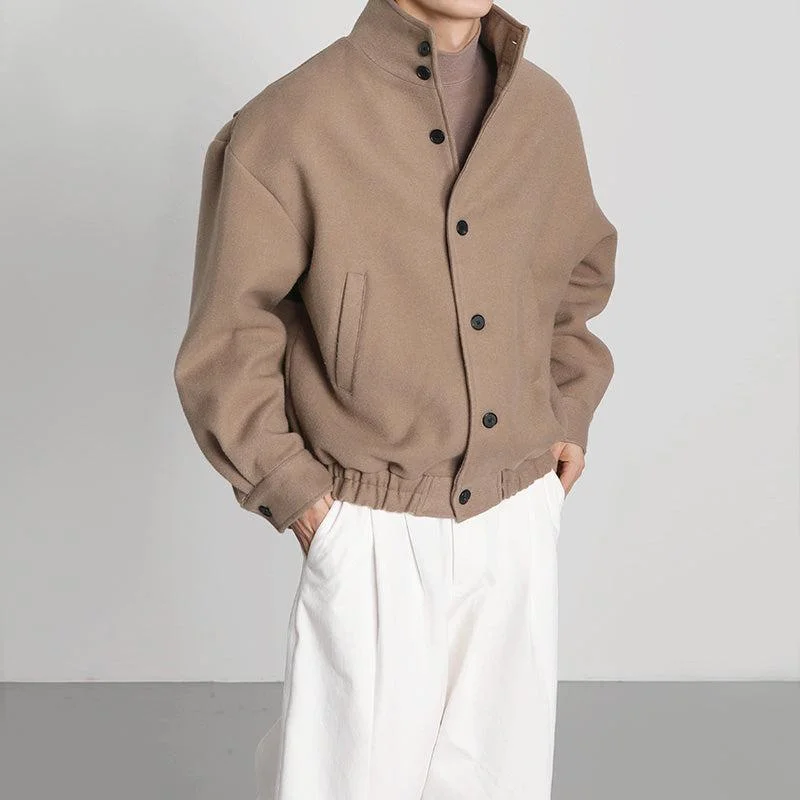 Fresh And Simple Elastic Tooling Collar Jacket