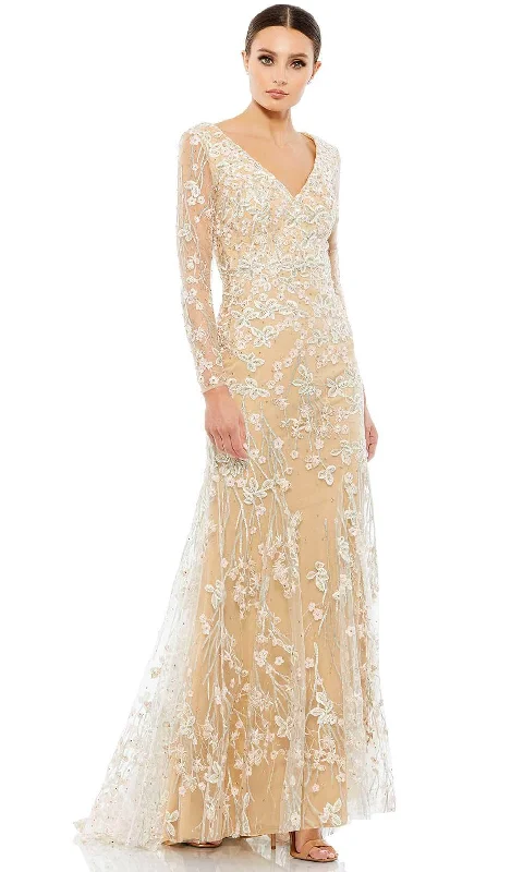 Breathable Design Mac Duggal 70239 - Floral Laced Evening Dress