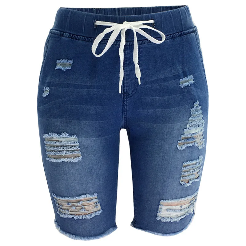 Soft Touch Blue Washed Straight Denim Mid Pants Wholesale Womens Clothing N3823090500045