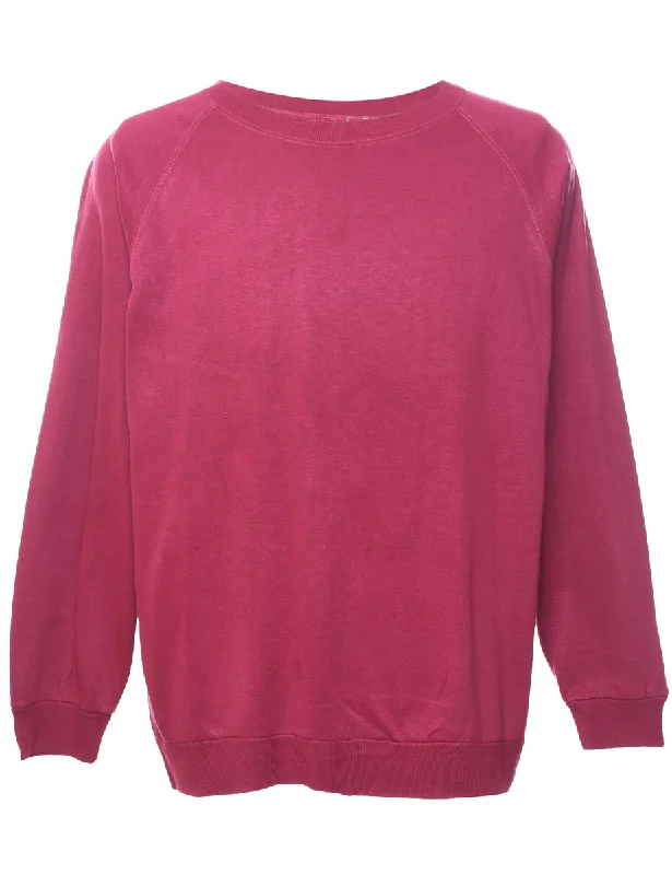 Economic Outlook Pink Plain Sweatshirt - L